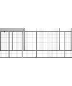 Kavez za pse srebrni 330 x 110 x 110 cm čelični