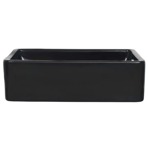 Keramički kvadratni umivaonik 41 x 30 x 12 cm crni