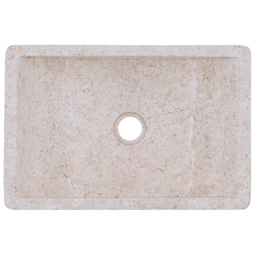 Umivaonik 45 x 30 x 12 cm mramorni visoki sjaj krem