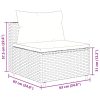 10-dijelni set vrtnih sofa od poliratana s jastucima sivi