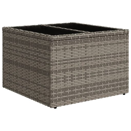 10-dijelni set vrtnih sofa od poliratana s jastucima sivi