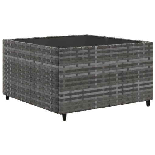 10-dijelni set vrtnih sofa od poliratana s jastucima sivi