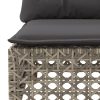 10-dijelni set vrtnih sofa od poliratana s jastucima sivi