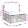 10-dijelni set vrtnih sofa od poliratana s jastucima sivi