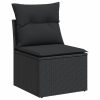 10-dijelni set vrtnih sofa s jastucima crni od poliratana