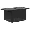10-dijelni set vrtnih sofa s jastucima crni od poliratana