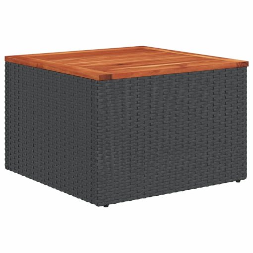 10-dijelni set vrtnih sofa s jastucima crni od poliratana