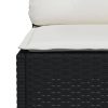 10-dijelni set vrtnih sofa s jastucima crni od poliratana