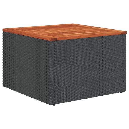 10-dijelni set vrtnih sofa s jastucima crni od poliratana
