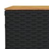10-dijelni set vrtnih sofa s jastucima crni od poliratana