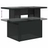 10-dijelni set vrtnih sofa s jastucima crni od poliratana