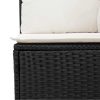 10-dijelni set vrtnih sofa s jastucima crni od poliratana