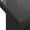 10-dijelni set vrtnih sofa s jastucima crni od poliratana