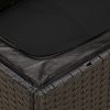 10-dijelni set vrtnih sofa s jastucima crni od poliratana