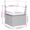 10-dijelni set vrtnih sofa s jastucima crni od poliratana