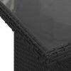 10-dijelni set vrtnih sofa s jastucima crni od poliratana