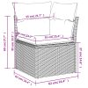 10-dijelni set vrtnih sofa s jastucima crni od poliratana