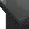 10-dijelni set vrtnih sofa s jastucima crni od poliratana