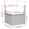 10-dijelni set vrtnih sofa s jastucima crni od poliratana