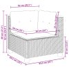 10-dijelni set vrtnih sofa s jastucima crni od poliratana