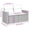 10-dijelni set vrtnih sofa s jastucima crni od poliratana