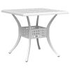 3-dijelni bistro set bijeli od lijevanog aluminija
