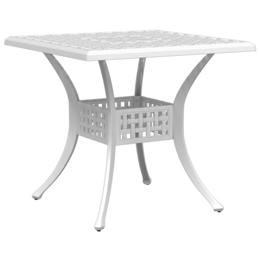 3-dijelni bistro set bijeli od lijevanog aluminija