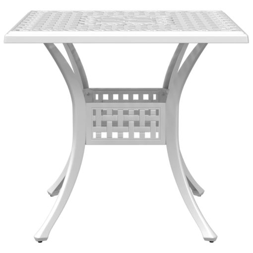 3-dijelni bistro set bijeli od lijevanog aluminija
