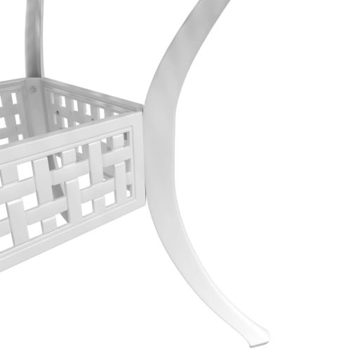 3-dijelni bistro set bijeli od lijevanog aluminija