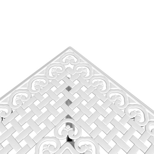 3-dijelni bistro set bijeli od lijevanog aluminija
