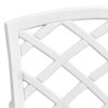3-dijelni bistro set bijeli od lijevanog aluminija