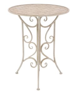 3-dijelni bistro set čelični bijeli