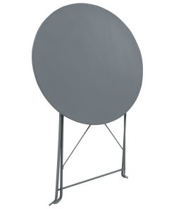 3-dijelni bistro set čelični sivi
