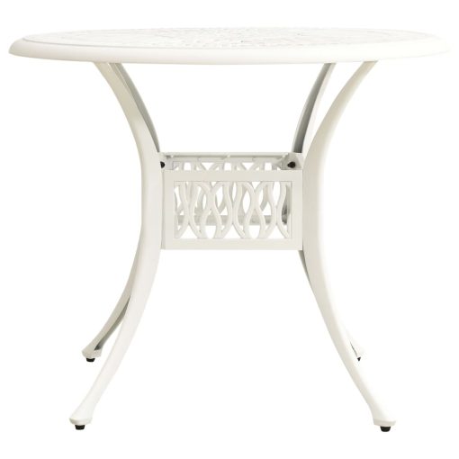 3-dijelni bistro set od lijevanog aluminija bijeli
