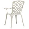 3-dijelni bistro set od lijevanog aluminija bijeli