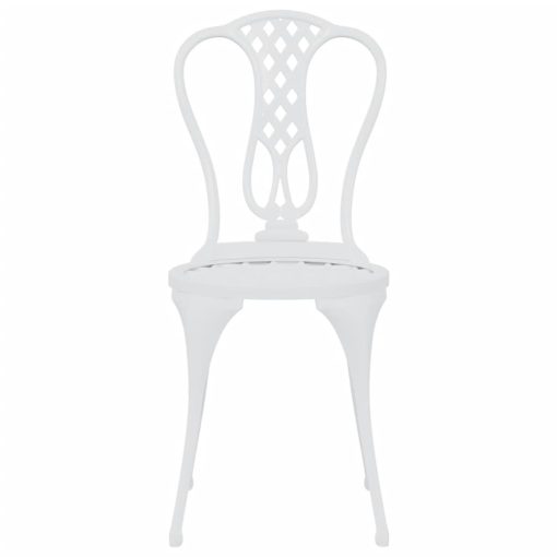 3-dijelni bistro set od lijevanog aluminija bijeli