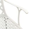 3-dijelni bistro set od lijevanog aluminija bijeli