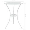 3-dijelni bistro set od lijevanog aluminija bijeli