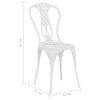 3-dijelni bistro set od lijevanog aluminija bijeli