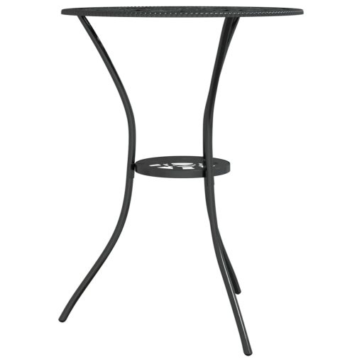 3-dijelni bistro set od lijevanog aluminija crni