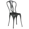 3-dijelni bistro set od lijevanog aluminija crni