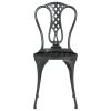 3-dijelni bistro set od lijevanog aluminija crni
