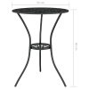 3-dijelni bistro set od lijevanog aluminija crni