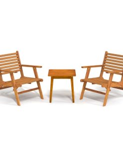 3-dijelni bistro set od masivnog bagremovog drva