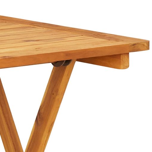 3-dijelni bistro set od tkanine i masivnog drva plava i bijela
