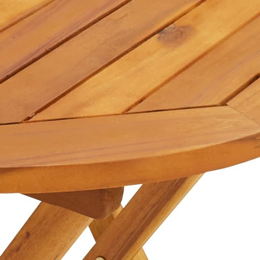 3-dijelni bistro set od tkanine i masivnog drva smeđesivi