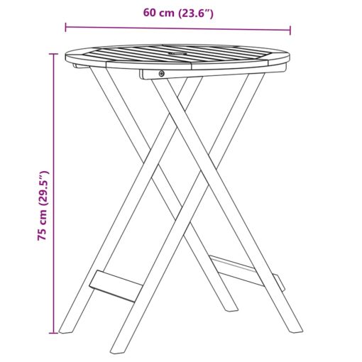 3-dijelni bistro set od tkanine i masivnog drva smeđesivi