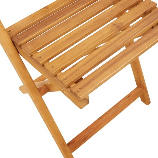3-dijelni bistro set od tkanine i masivnog drva smeđesivi
