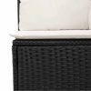 4-dijelni set vrtnih sofa od poliratana s jastucima crni