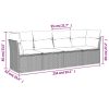 4-dijelni set vrtnih sofa od poliratana s jastucima sivi